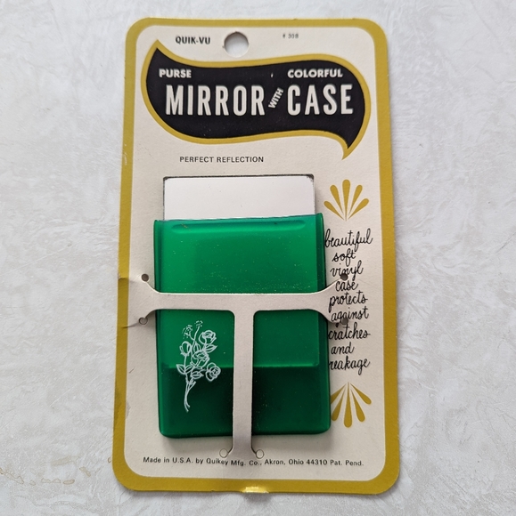 Vintage Accessories Deadstock Vintage Travel Mirror With Case